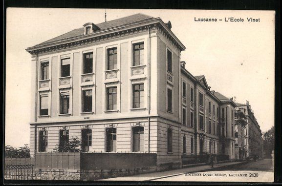 Cartes postales: AK Lausanne, L'Ecole Vinet – D'occasion à Berlin par bartko-reher