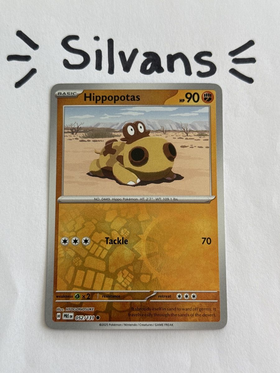 Pokémon Sammelbilder & Trading cards: Hippopotas Reverse Holo 052/131 Prismatic Evolutions EN – Neu (gemäss Beschreibung) aus Wil SG von Silvans
