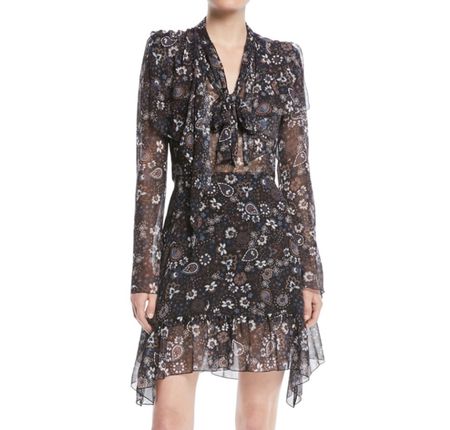 SEE BY CHLOE Blumendruck Rüschenkleid / Grösse 36