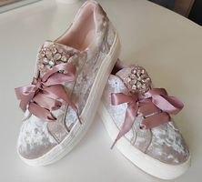 LUXUS SNEAKER SAMT ROSA GR.37 GRACELAND