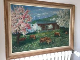 Magische freundliche   Frühling  Oel   Bild   sig K.BIEDDER