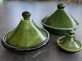 3 Tagine Schüsseln Marokko Teller Keramik Grün