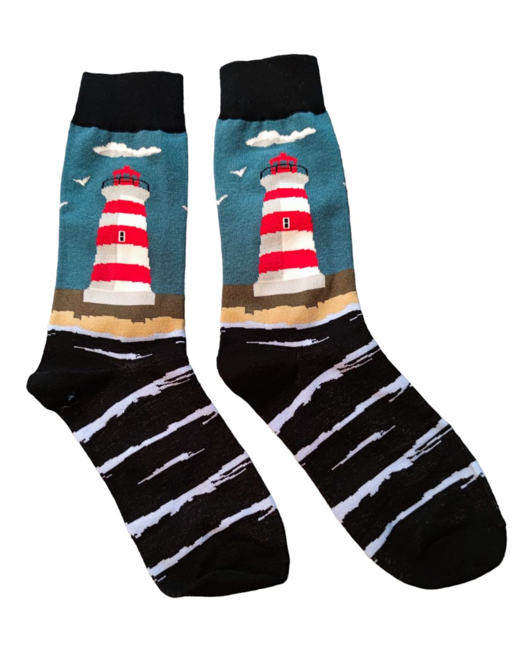 Calze: Socken Leuchtturm / Lighthouse – Nuovo e nell'imballaggio originale da Zürich venduto da amysmith