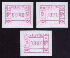 ATM 3_Drei Wertstufen im TASTENSATZ 0040/70/80 postfrisch !