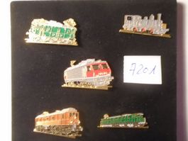 5 Ver. Lokomotiven Eisenbahn Pins (A201)