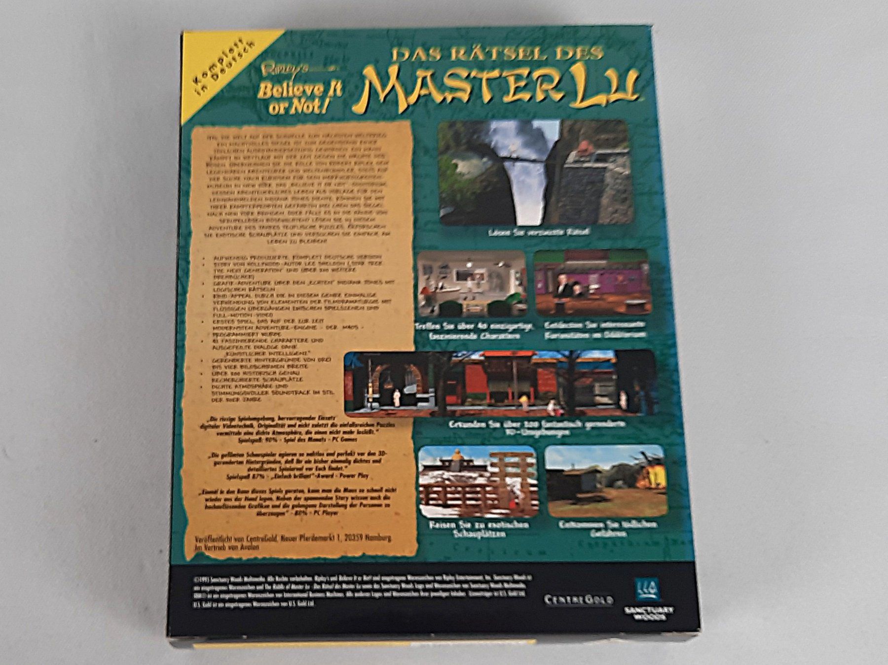 Jeux: SANCTUARY WOODS: Das Rätsel des Master Lu – D'occasion à Beinwil am See par Restwert_Beinwil 2