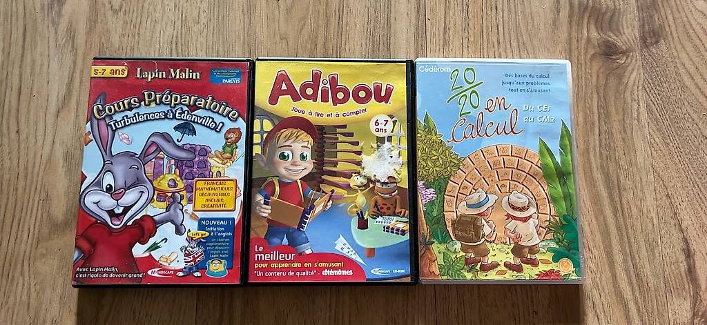 Giochi: 3 CD-rom pour PC calcul et français 5-8 ans – Usato da Bevaix venduto da nad_t8tm