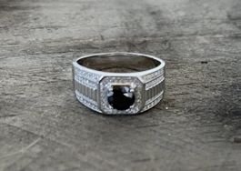 925 Sterling Silber mit Mossanit VVS1, sieht aus wie neu