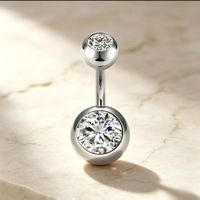 Bauchpiercing Chirurgenstahl in silber Stablänge 10mm