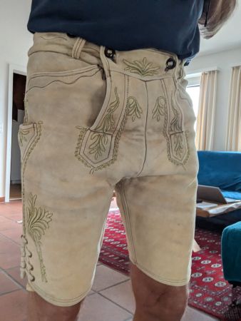 Lederhose Hirschleder hell