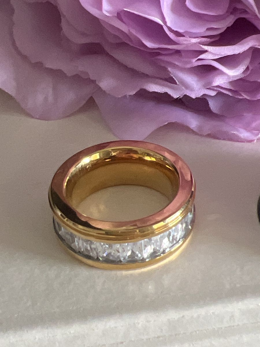 Anelli: Eleganter Edelstahl Ring mit Zirkonia – Nuovo (secondo la descrizione) da Seon venduto da Sunny-Schmuck78 2