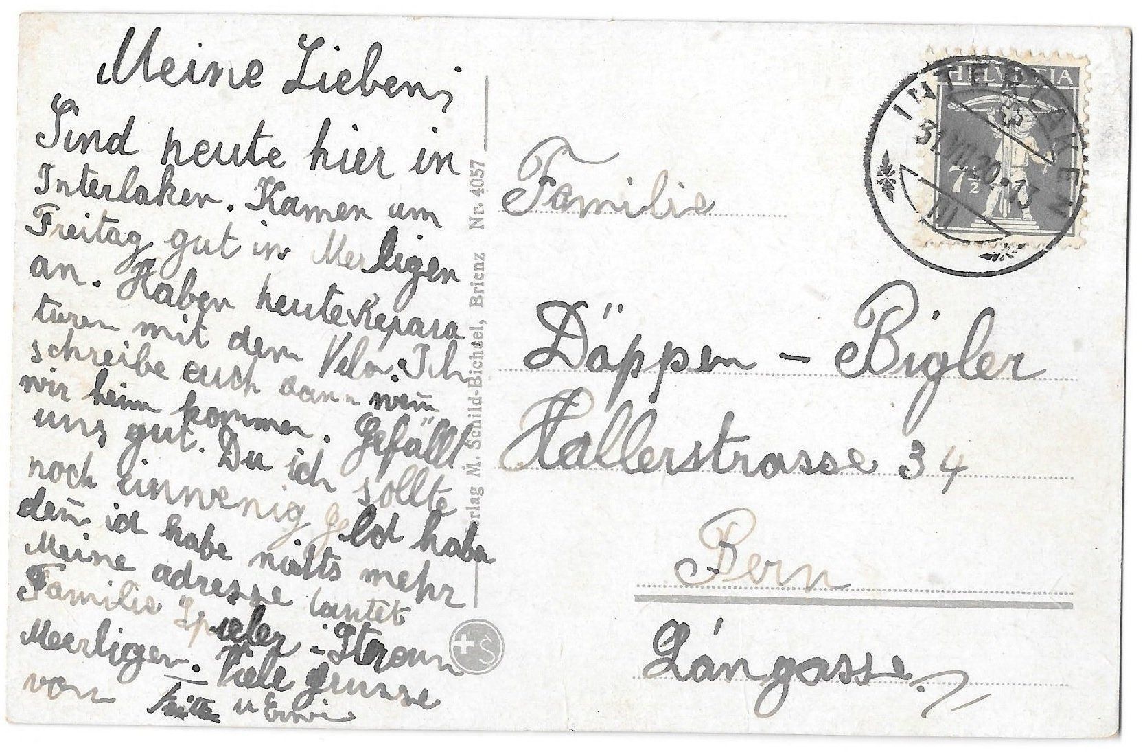 Cartoline postali: Interlaken Schiffstation – Usato da Olten venduto da clotaldi 1