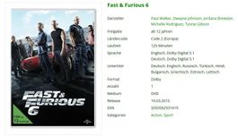Fast & Furious 6 (DVD)