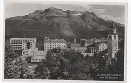 St. Moritz-Dorf mit Piz Rosatsch, Teilansicht