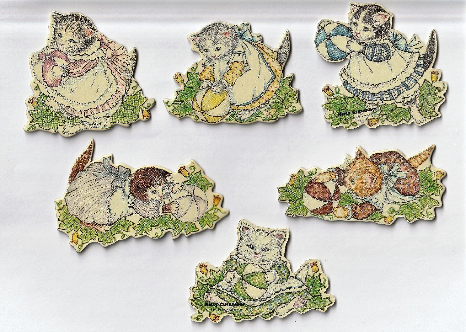 Tutte le decorazioni: 6 Karton Anhänger mit Katzen – Nuovo e nell'imballaggio originale da Kriens venduto da Kraeutergarten