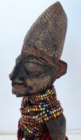 Nr. 1 alte Yoruba Ibeji Zwillingsfigur Puppe Nigeria H26 cm