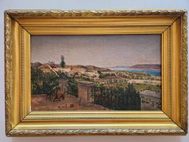 Anonymer Kleinmeister 19.Jh. "Ausblick von Villen Terrasse"