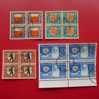 1928 PJ: J45-J48, Viererblöcke mit Zentrums-Stempel, 140.-