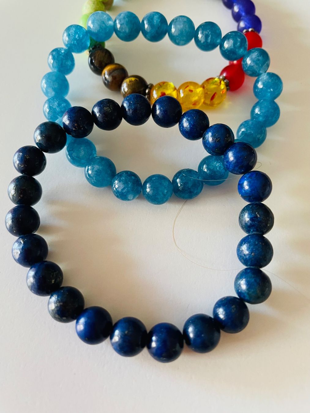 Altri gioielli: Sommer-Set: 3 Edelstein Armbänder, elastisch, neuwertig – Usato da Sursee venduto da Slnko1975 1
