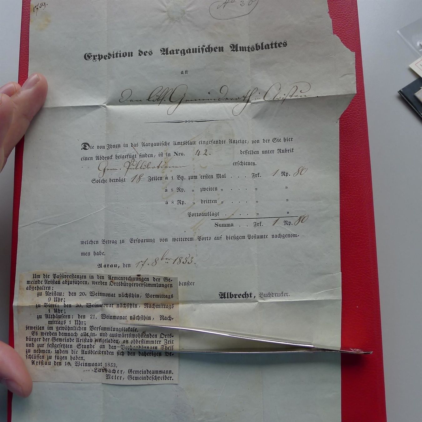 Alle Briefmarken: Erstklassiger Rayonbrief T.25+33 E-RO von AARAU mit PAAR – Gebraucht aus Sursee von Luzernerraute 5