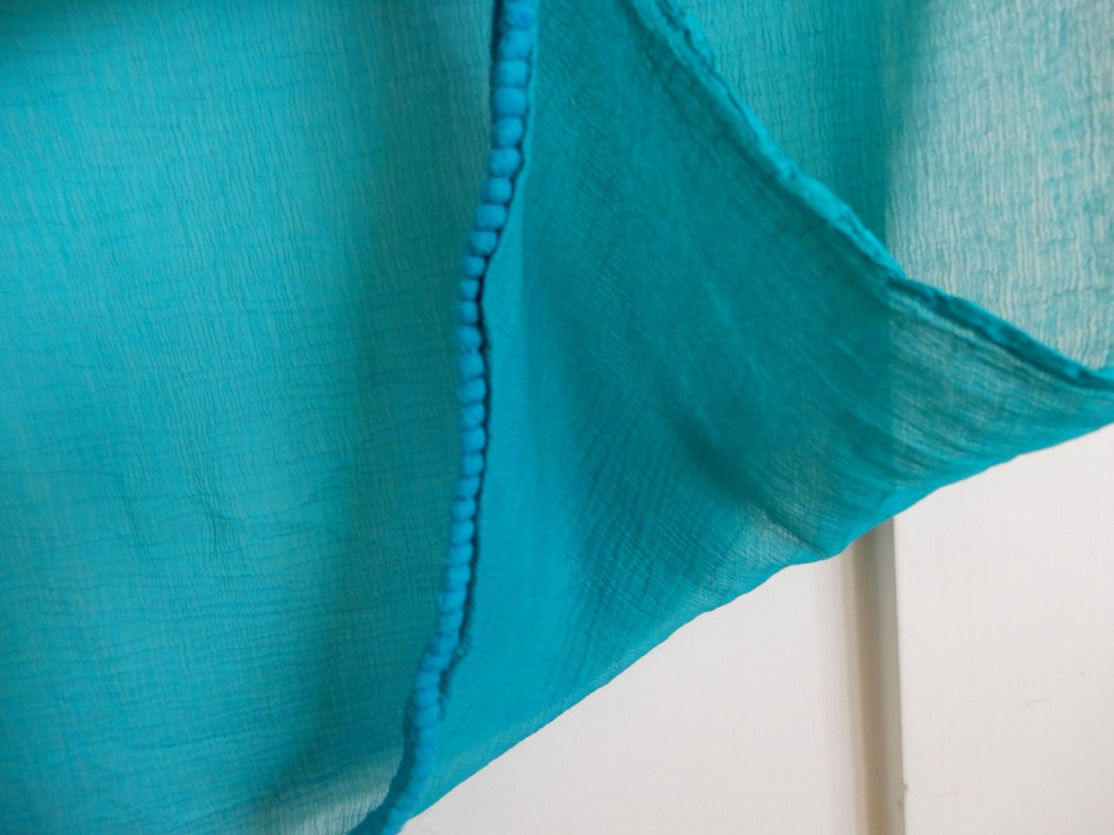 Foulard & Sciarpe: durchsichtige Schal Türkis - chale transparente turquoise – Nuovo (secondo la descrizione) da Zürich venduto da sahaara01 4