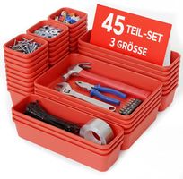 Werkzeug Organizer 45 Sortierbox Kleinteile Schrauben Rot