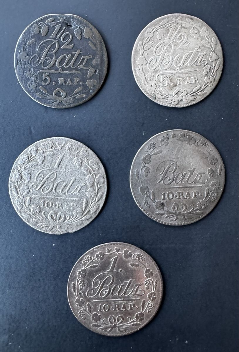 Alle Münzen: 5 Münzen Kanton Waadt – Gebraucht aus Meilen von coins4sale 1