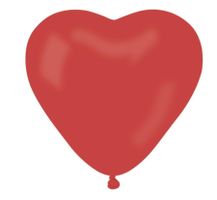 Herzballons, Rot Pastell, kleine Herzen Ø 15cm, 10 Stück
