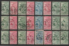 Lot Weltpostverein UPU 1900, gestempelt