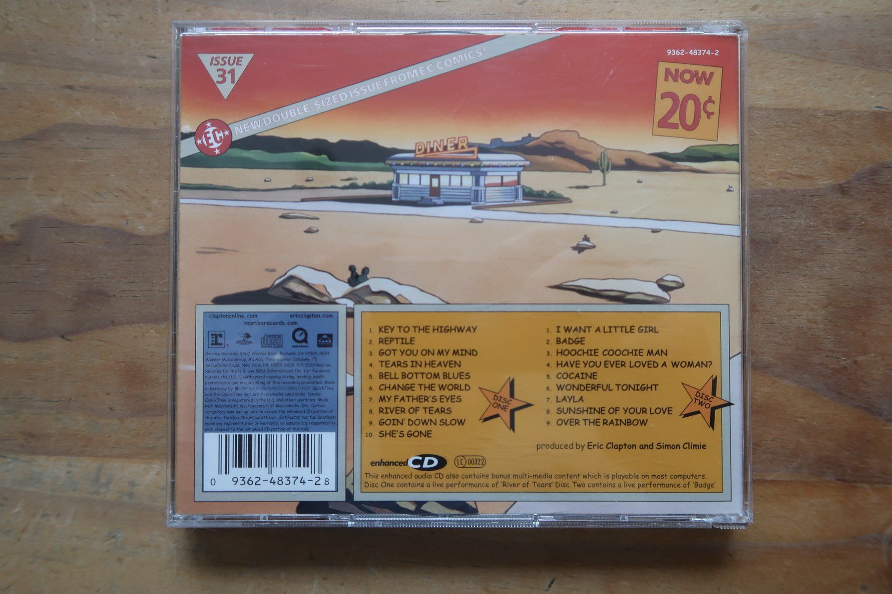 CD: ERIC CLAPTON - ONE MORE CAR ONE MORE RIDER - LIVE -  2x CD – Usato da Basel venduto da Patiscat 2