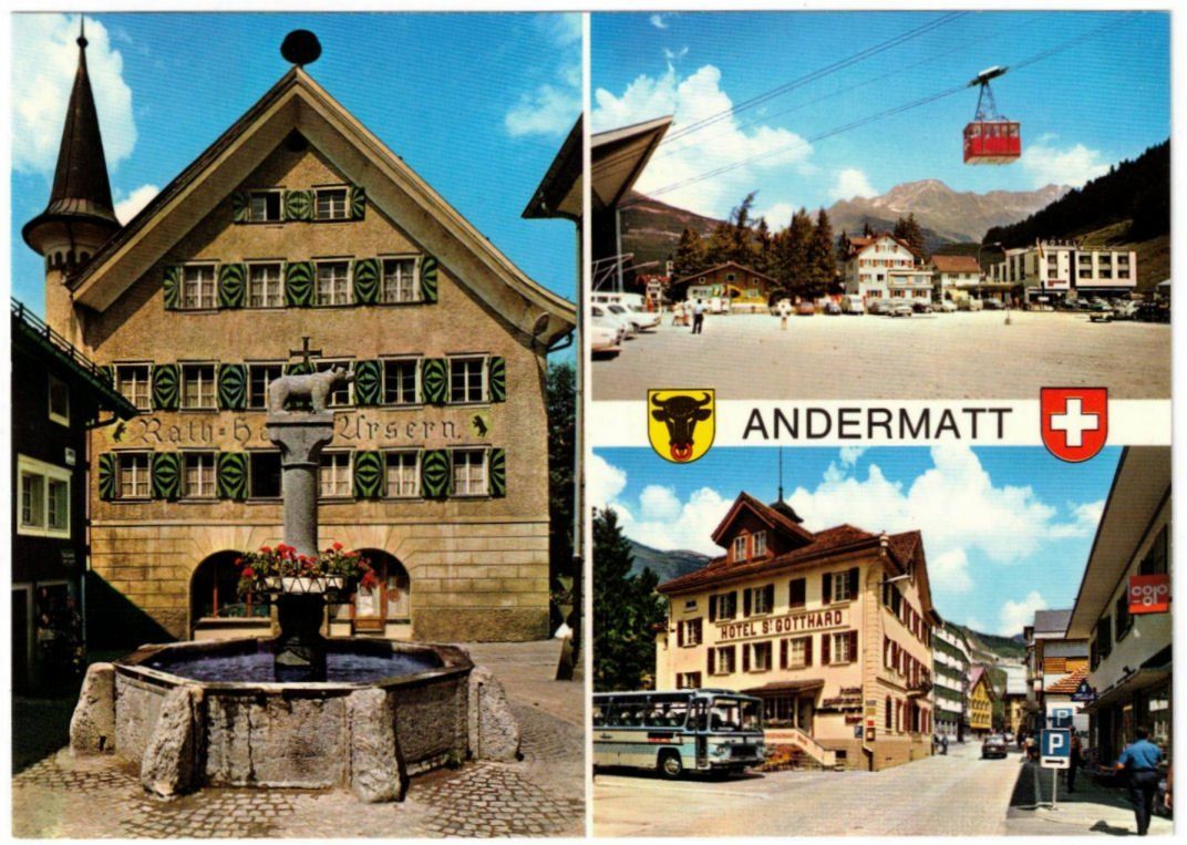 Ansichtskarten: Andermatt - 3 Bild – Gebraucht aus Binningen von Mountainrider
