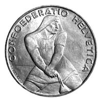 Laupentaler, 5 Fr. Silber-Gedenkmünze, unzir. 1939