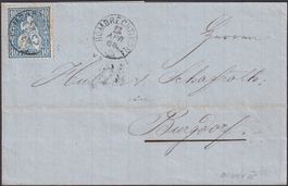1865, Nr.31, sauberer Brief: Hombrechtikon nach Burgdorf BE