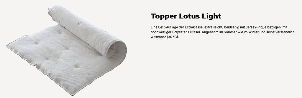 Materassi: SCHRAMM Topper Lotus light – Nuovo (secondo la descrizione) da Lachen SZ venduto da pppww 1