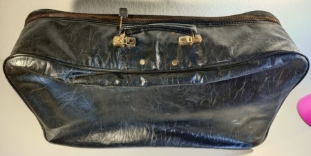 vintage Lederkoffer mit Reissverschluss | schöner Zustand