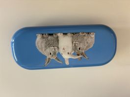 Glasses case Catseye London rabbit motif used condition