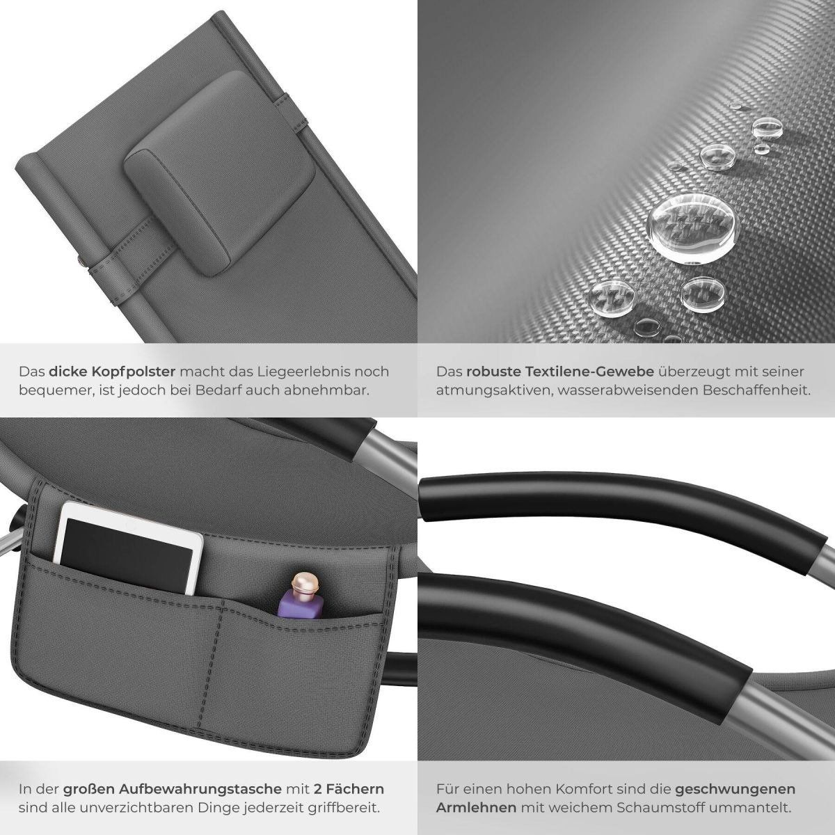 Sedie a sdraio: Gartenliege ergonomisch mit Schwingfunktion ROVELLA – Nuovo e nell'imballaggio originale da Lachen SZ venduto da sw3zzy 2