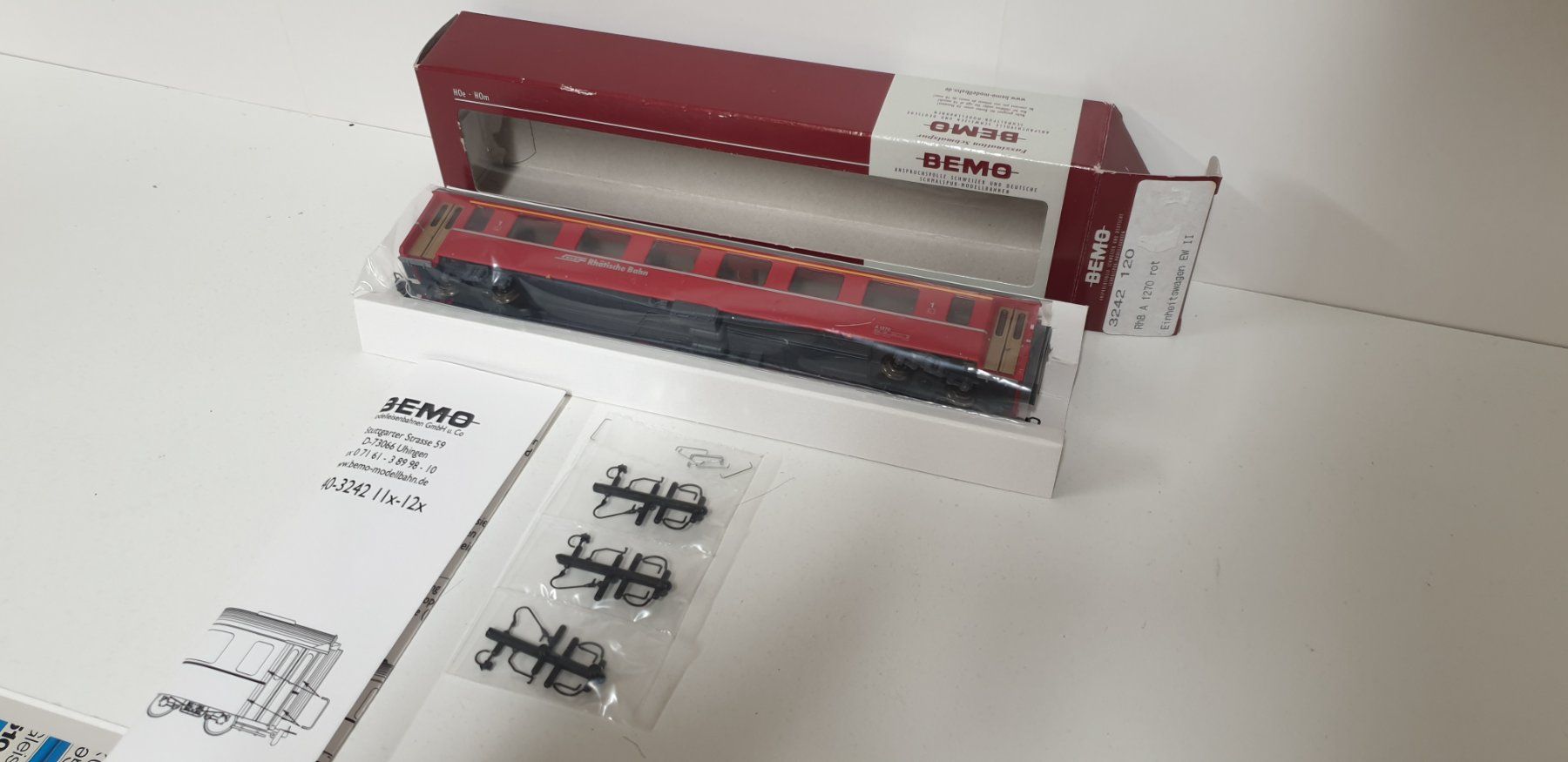 Bemo Modellini di ferrovie: Bemo RhB Einhetswagen EW II  3242 120 – Nuovo (secondo la descrizione) da Geroldswil venduto da TopTrain54 2