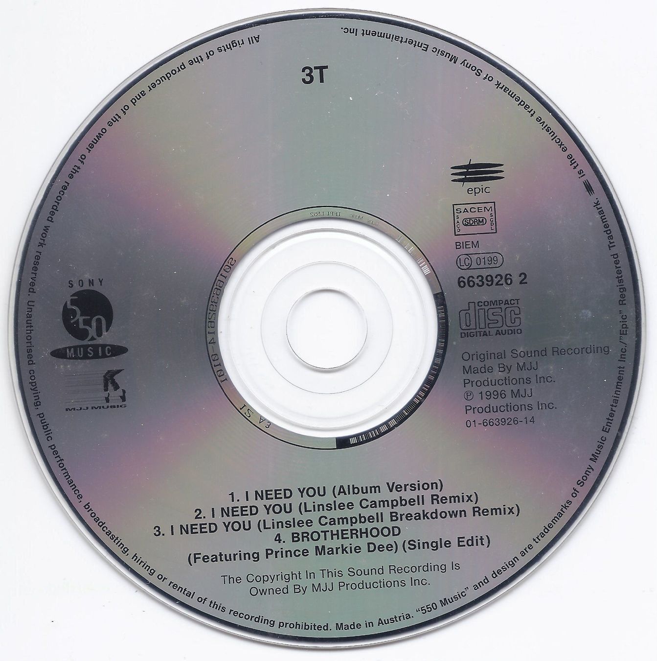 CD: 3T  - I Need You – Usato da Steinhausen venduto da rasuni 2
