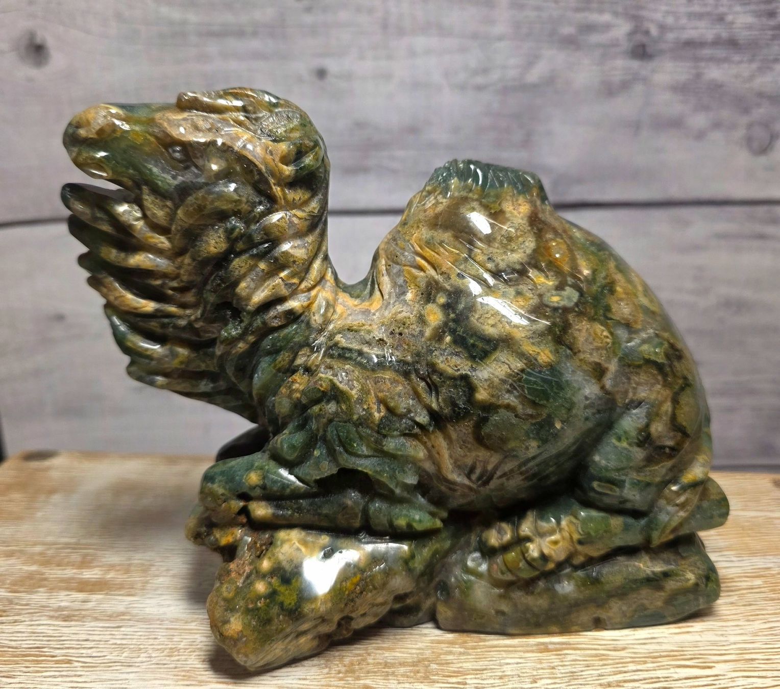 Minerali & Pietre curative: Regenwaldjaspis Dromedar 1.7kg – Nuovo e nell'imballaggio originale da Matzingen venduto da Shay_Crystalz