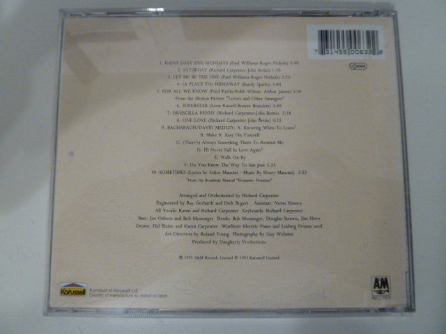 CD: Carpenters - same (1971) – Usato da Au ZH venduto da sikoku 2
