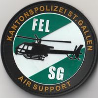Kantonspolizei St. Gallen Air Support FEL SG mit Klett.