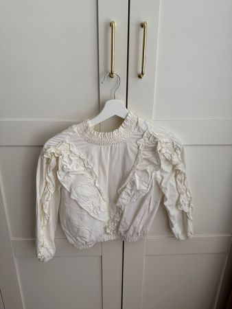 Elegante Bluse mit Rüschen Gr. S