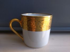 Tasse Haviland Limoges France Thistle S-L, décor or