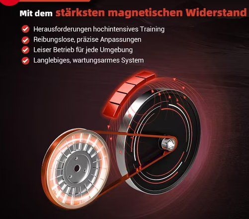 Vélos d'appartement: CHAOKE Heimtrainer mit App Farbe Rot/Schwarz – Neuf (Voir description) à Illnau par Tarzan200 8