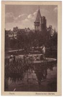 Basel, Botanischer Garten, belebt, um 1920