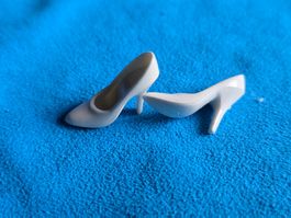Chaussures à talons pour poupées Barbie, blanc