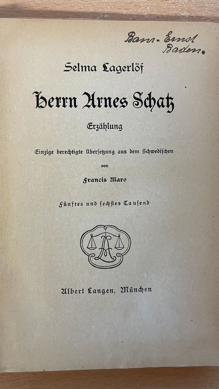 Libri: Herrn Arnes Schatz - Selma Lagerlöf – Usato da Glattfelden venduto da markweb 3