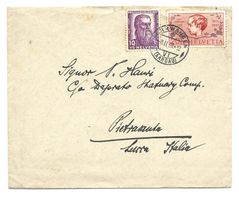 Brief 8.II.38 mit Pro Juventute-Marken Nr. J82 + J83
