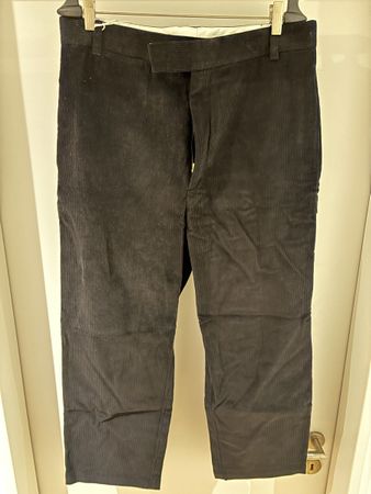 Thom Browne Velvet Black Pants - Unconstructed Straight